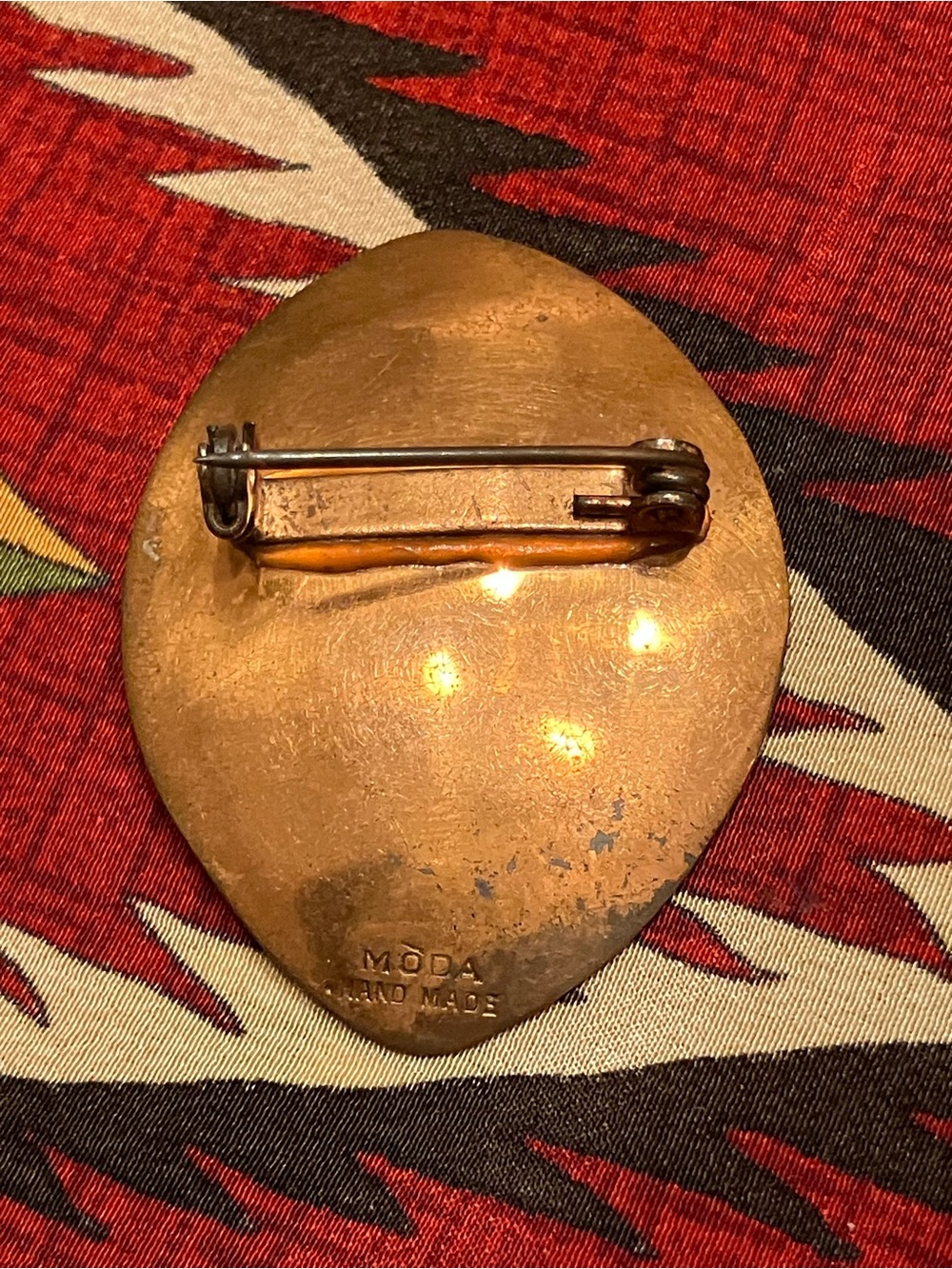 TWO HAND CRAFTED MODERNISTIC COPPER BROOCHES VINTAGE - Picture 5 of 15
